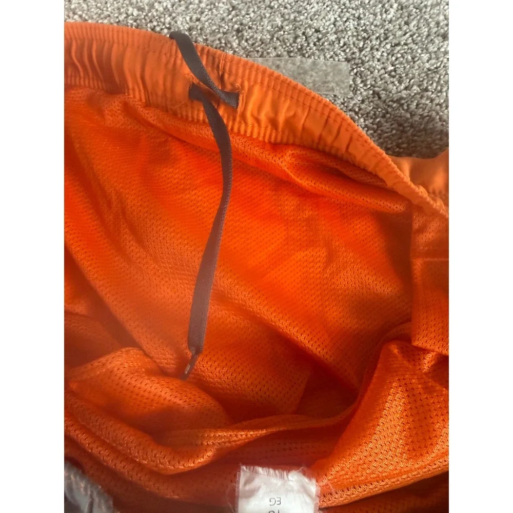 Nike Swim Trunks Mens XL Orange Gray Mesh Lined Board Shorts Athletic Swimwear